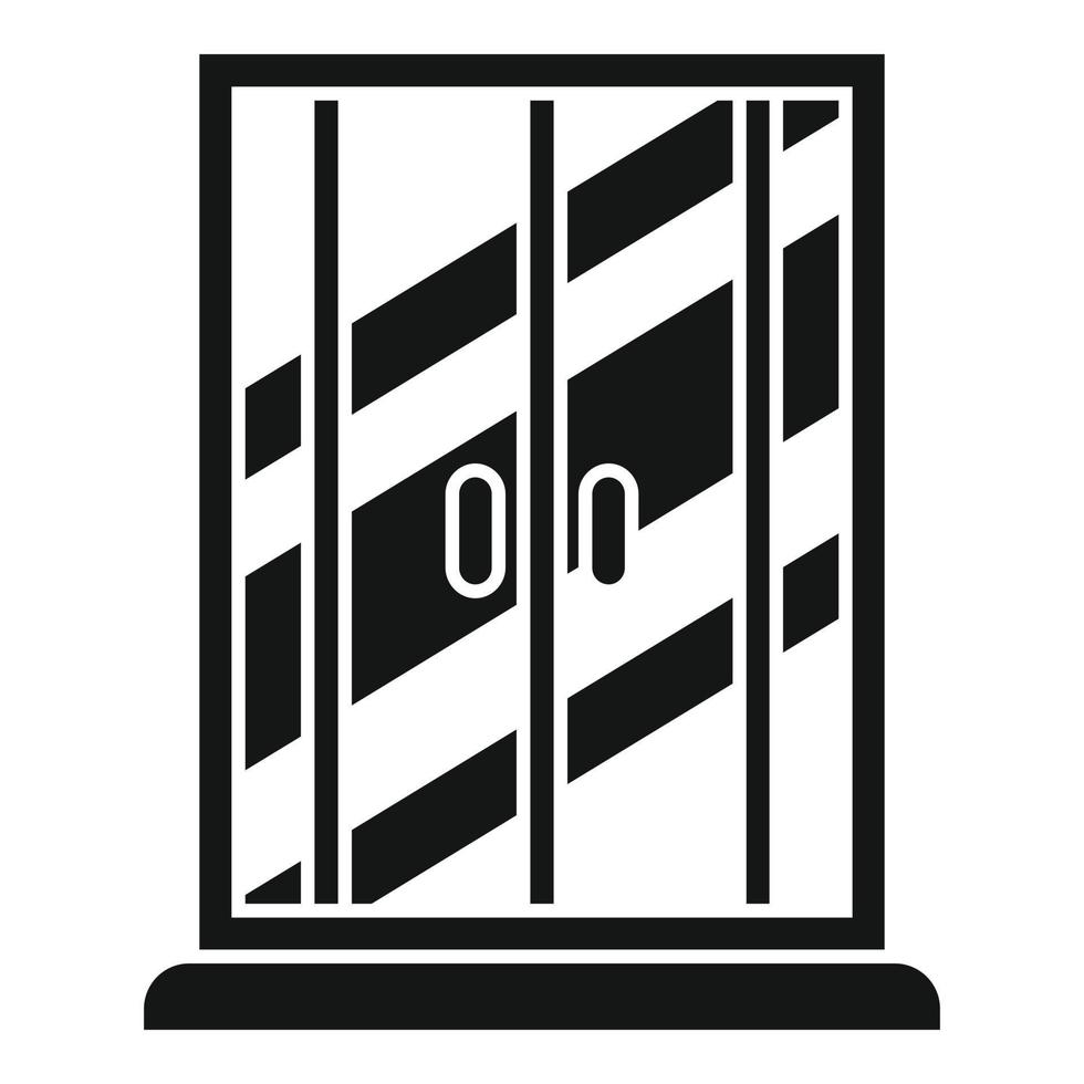 Washroom cabin icon simple vector. Shower stall vector