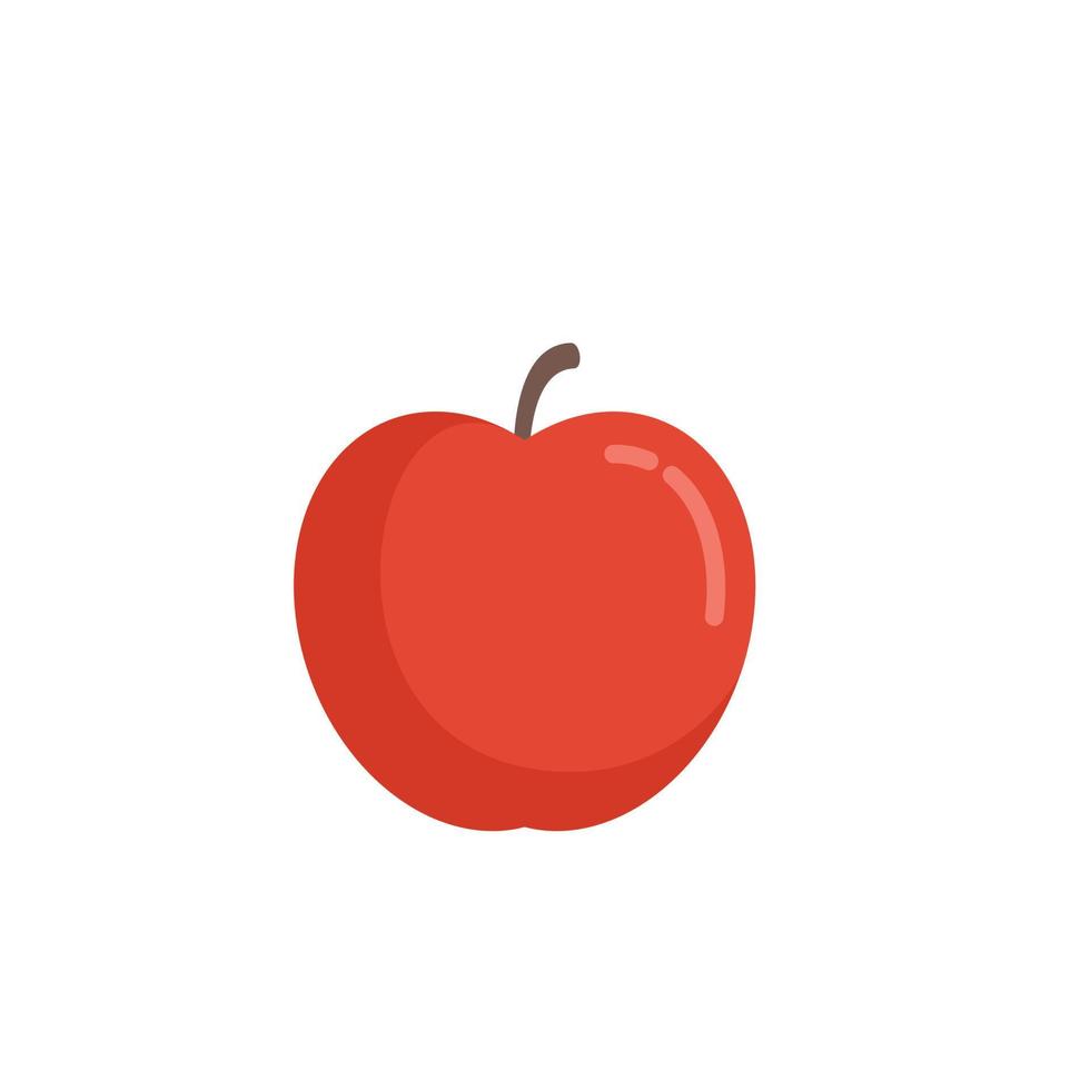 Apple digestion icon flat isolated vector