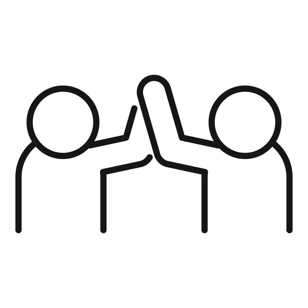 Team effort icon outline vector. Perseverance company vector