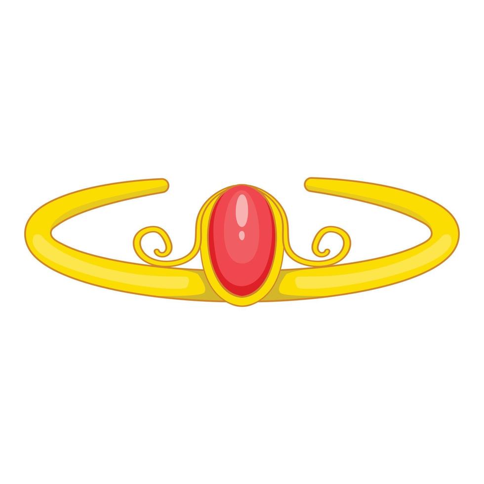 Diadem icon, cartoon style vector
