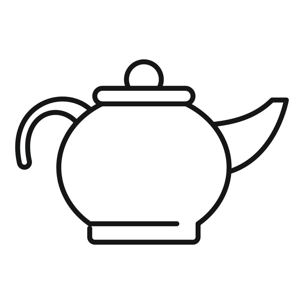 Tea pot icon outline vector. Hot drink vector
