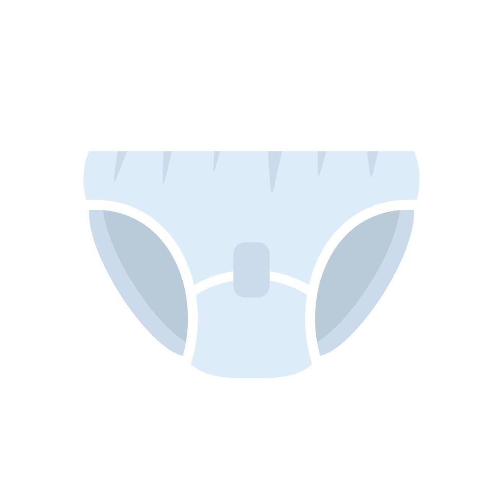 Care diaper icon flat isolated vector