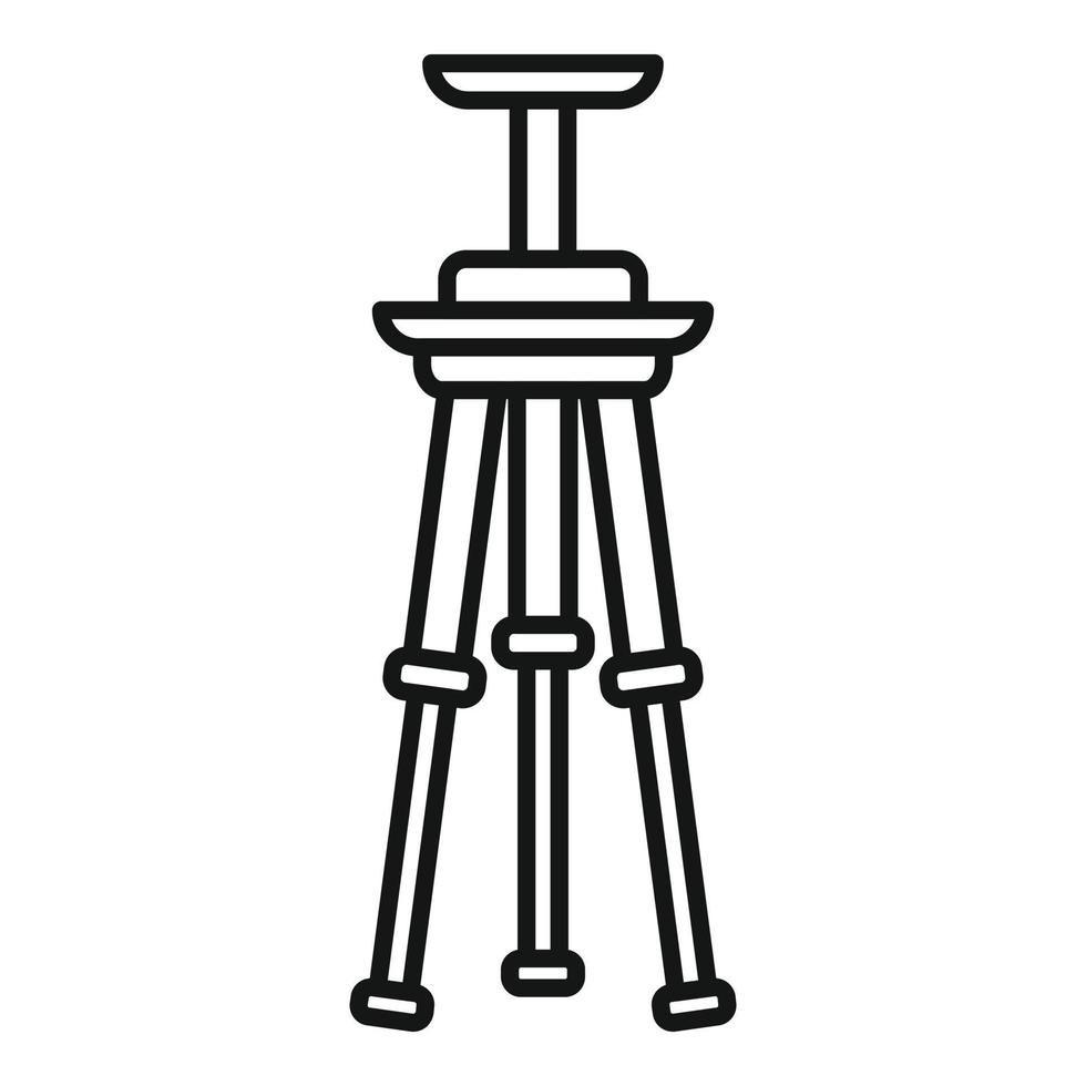Tripod icon outline vector. Video camera stand vector