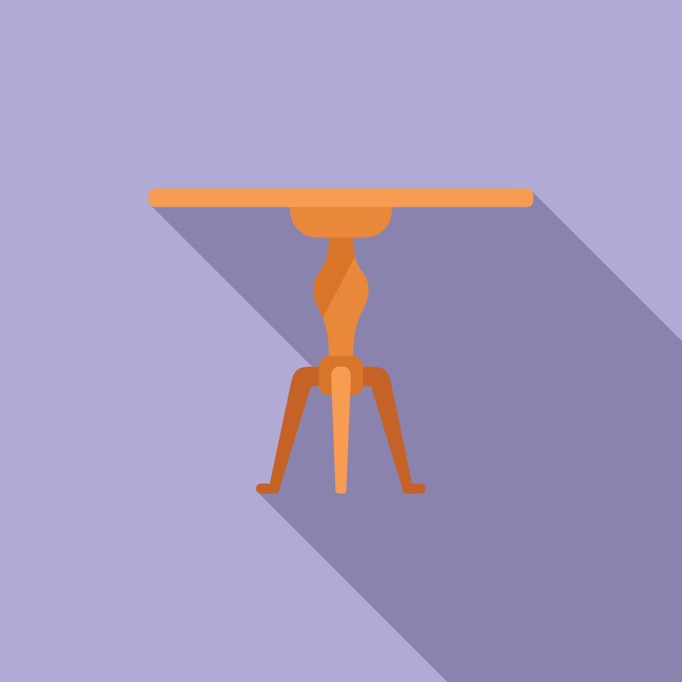vector plano de icono de soporte de mesa. muebles de madera