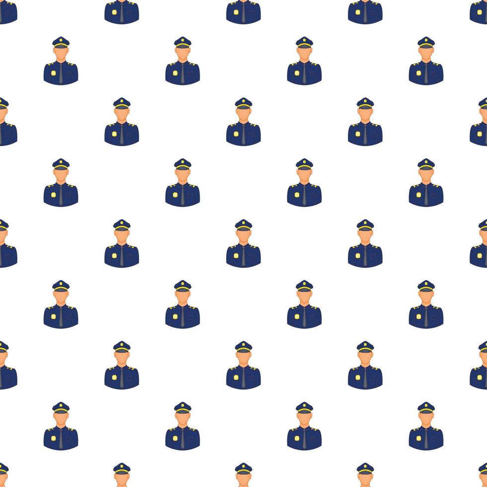 Policeman pattern, cartoon style vector