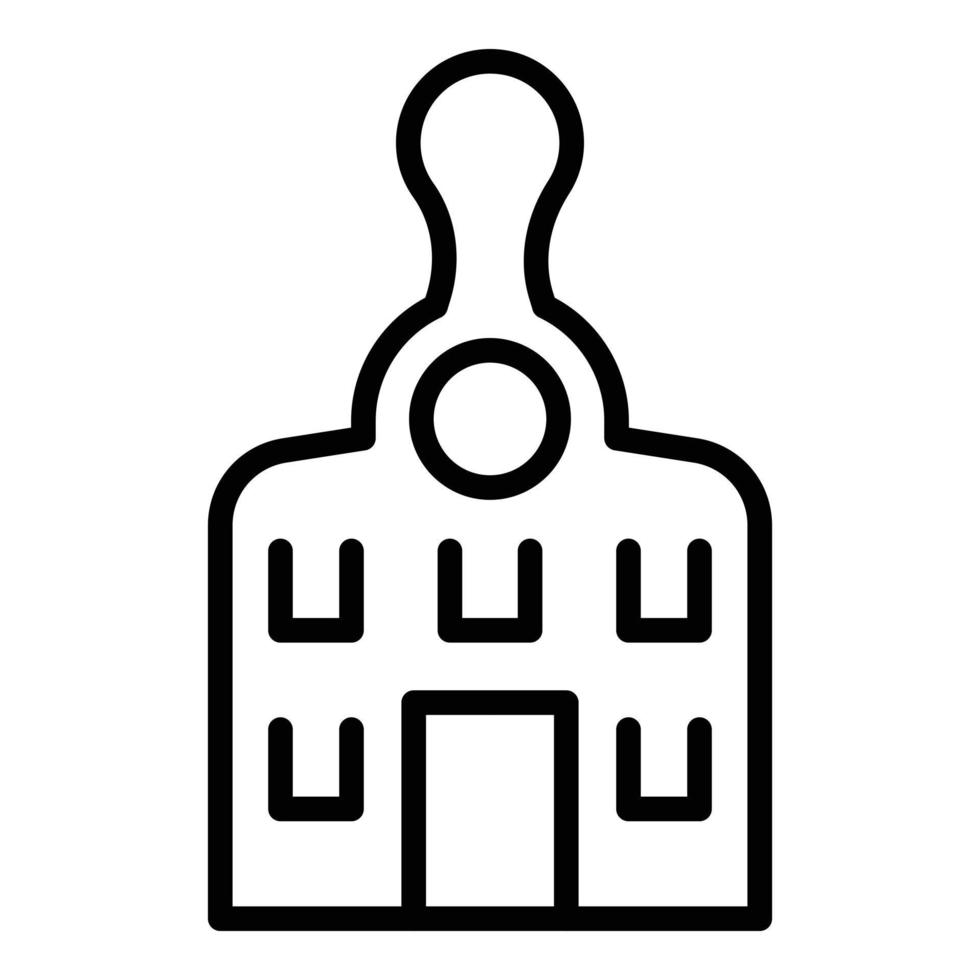Old city building icon outline vector. Slovakia map vector