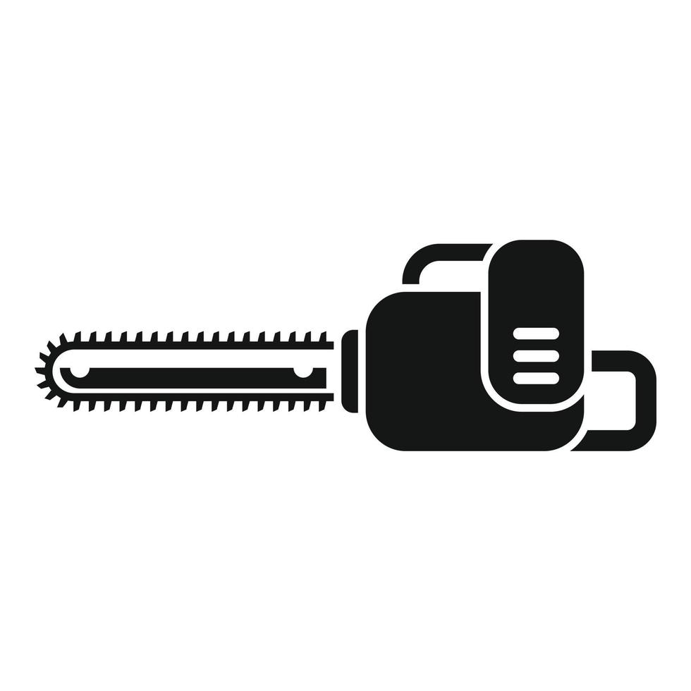 Electric saw icon simple vector. Chainsaw tool vector