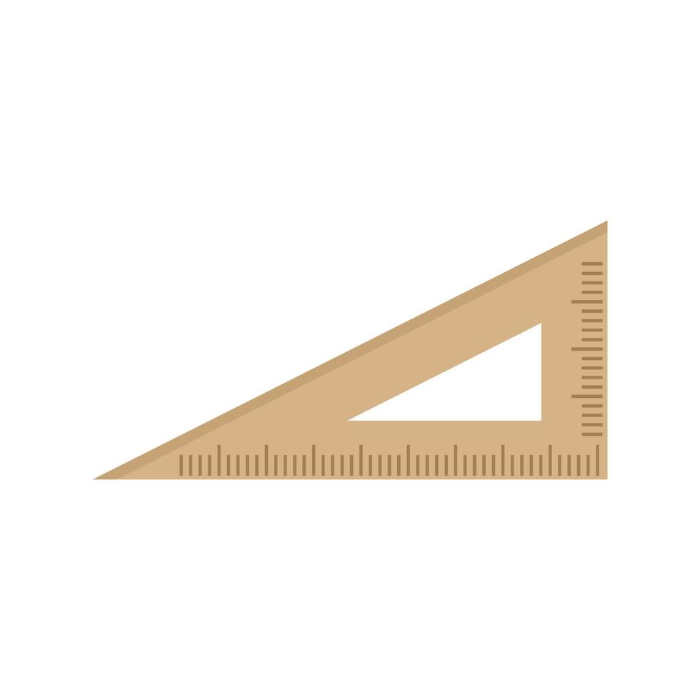 Angle ruler icon flat isolated vector