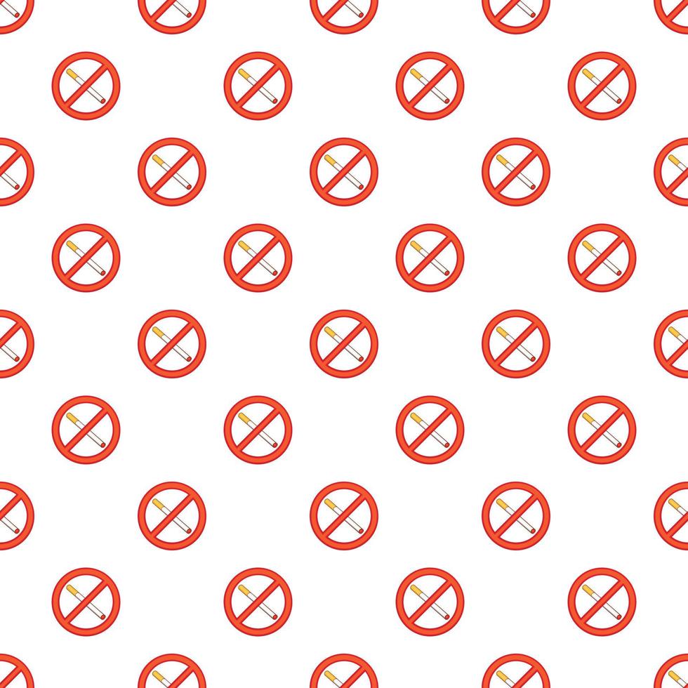 Smoking is prohibited pattern, cartoon style vector