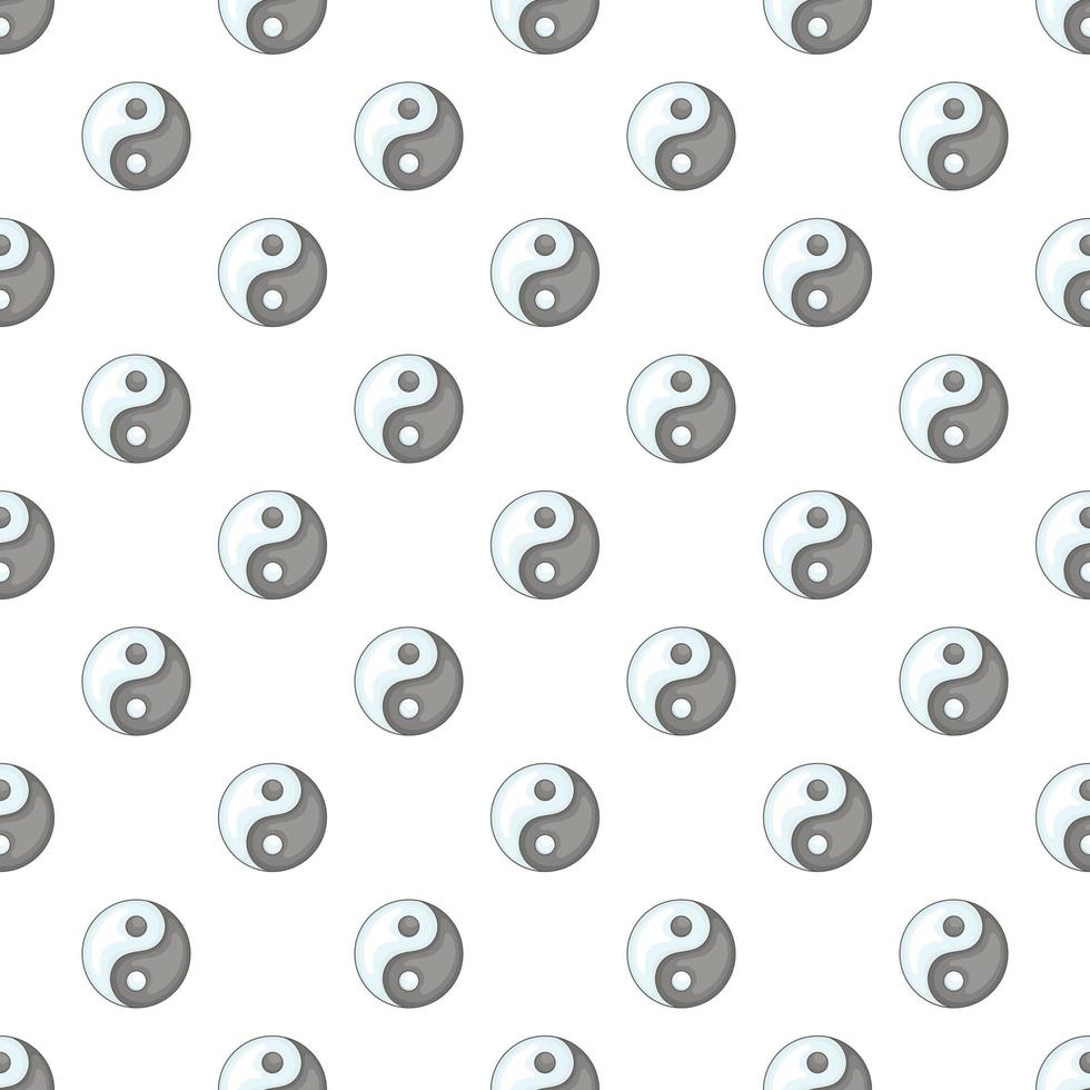 Yin Yang pattern, cartoon style vector