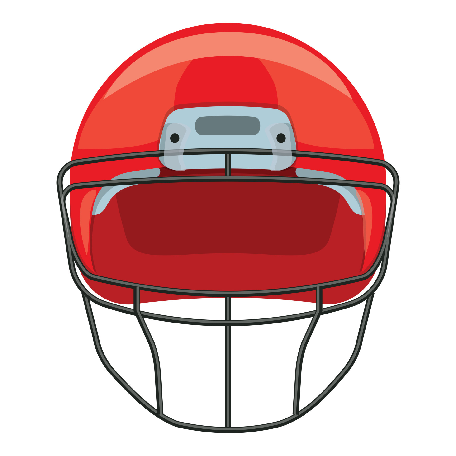 vector de dibujos animados de icono de casco de equipo de fútbol americano.  campo deportivo 14837927 Vector en Vecteezy