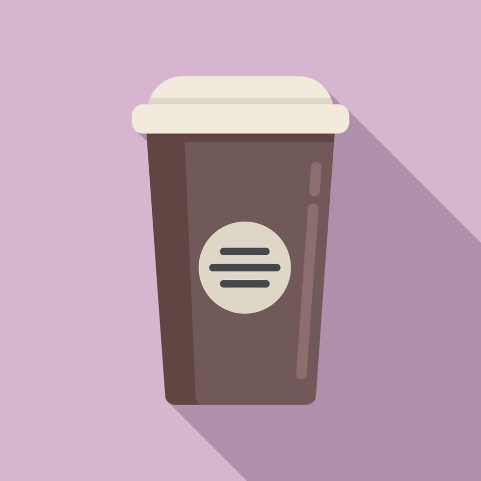 To go coffee cup icon flat vector. Cafe cappuccino vector