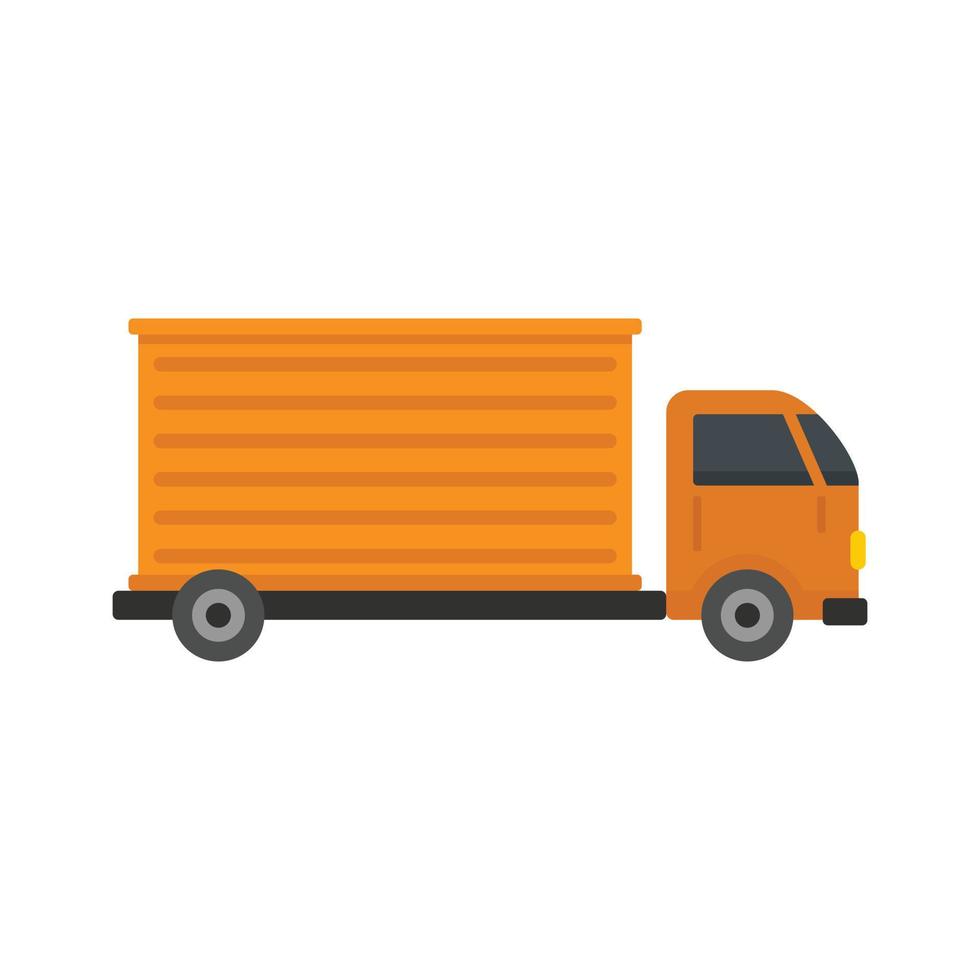 Parcel truck delivery icon flat isolated vector