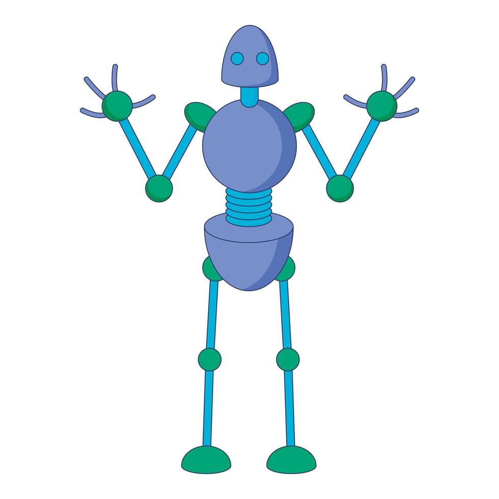 icono de robot, estilo de dibujos animados vector