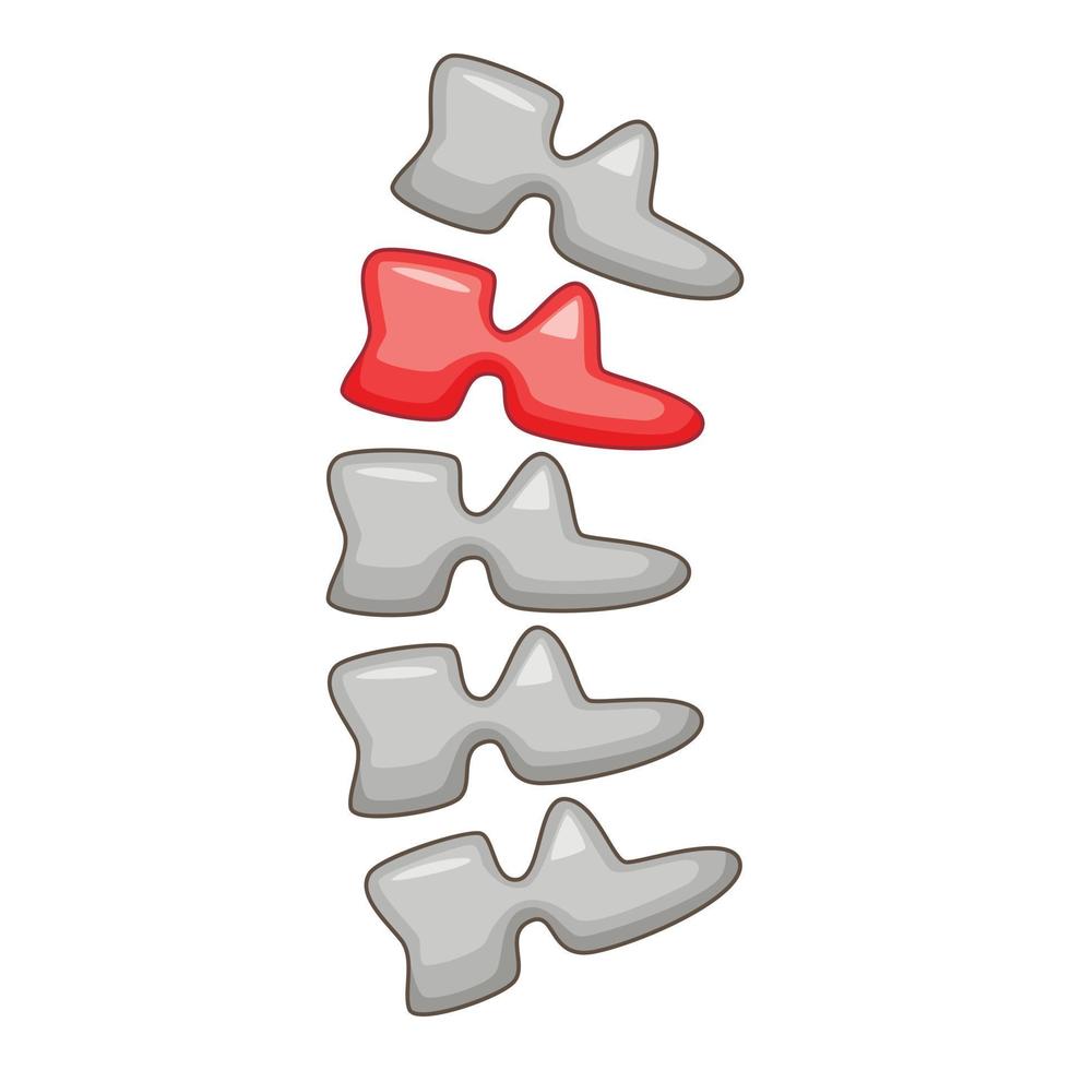 Spine pain icon, cartoon style vector