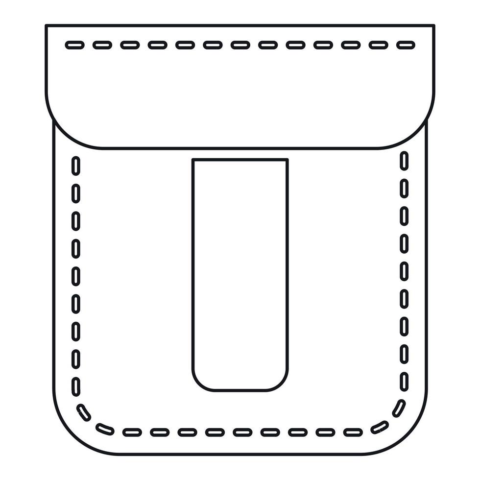 icono de diseño de bolsillo, estilo de esquema vector