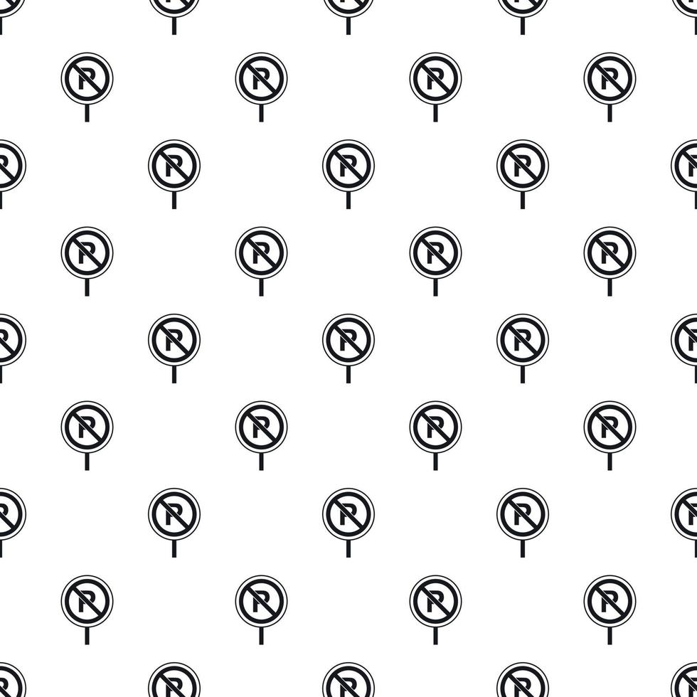 Parking is prohibited pattern, simple style vector