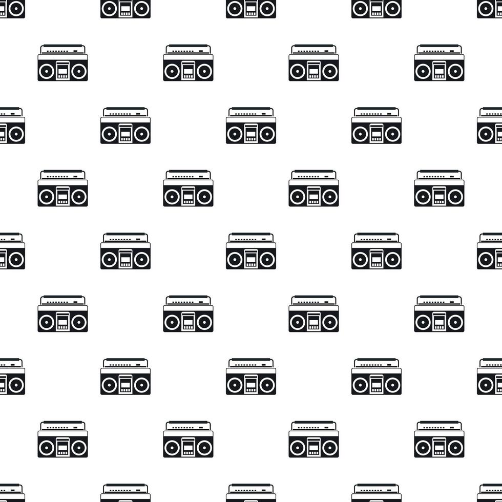 Boombox pattern, simple style vector