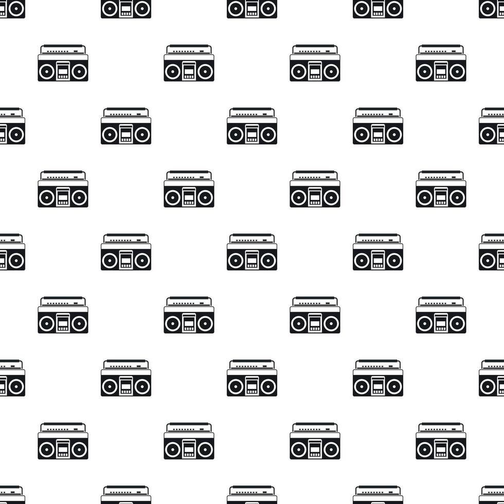 Boombox pattern, simple style vector