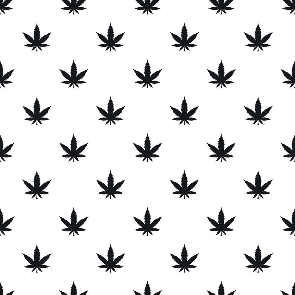 Marijuana leaf pattern, simple style vector