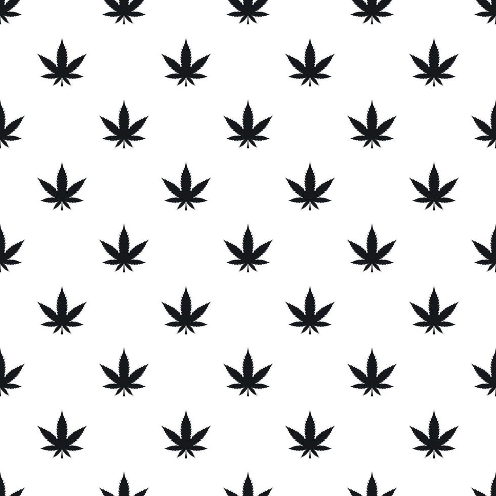 Marijuana leaf pattern, simple style vector