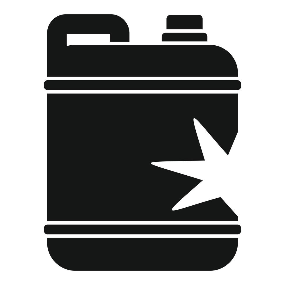 Plastic canister trash icon simple vector. Reduce bin vector