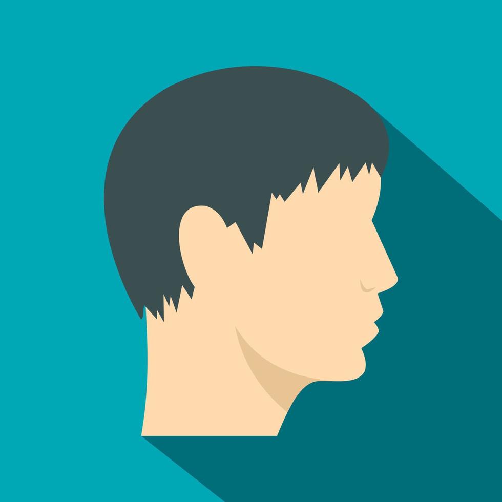 Human head, side view icon, flat style vector