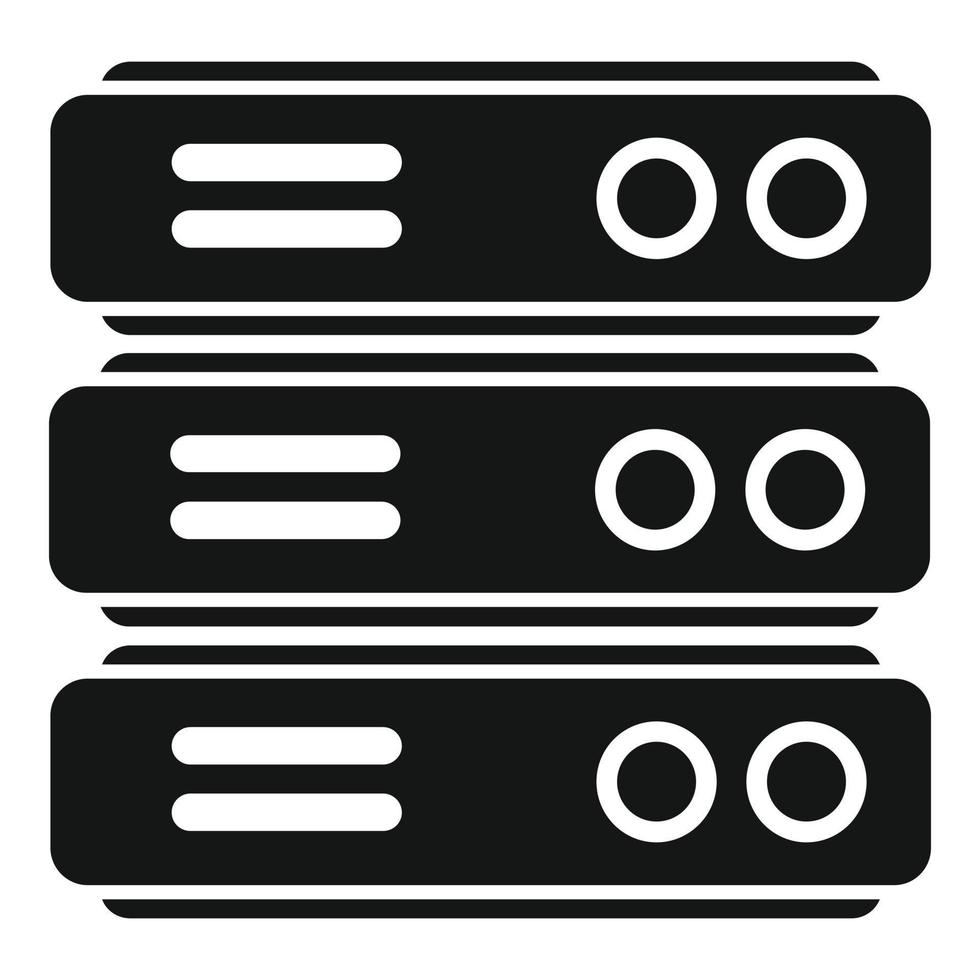 Server desktop icon simple vector. System data vector