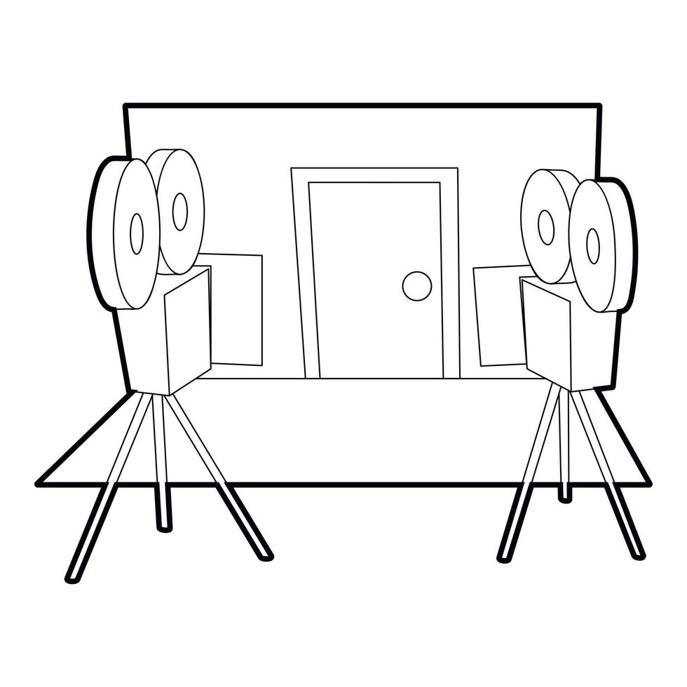 Filming icon, outline style vector