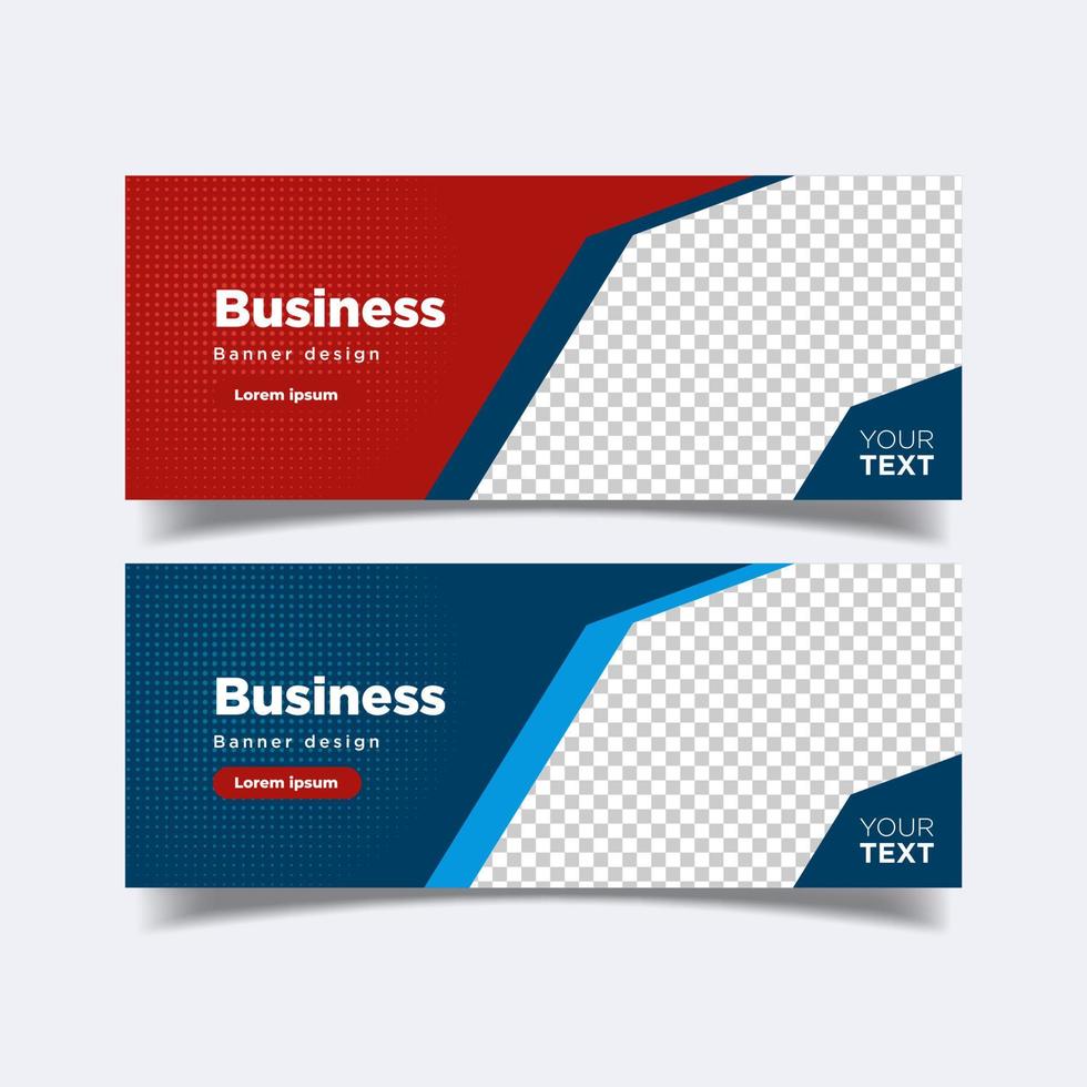 Modern business banner design template vector