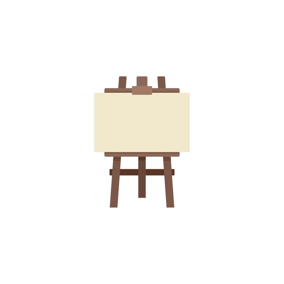 Artist easel icon flat isolated vector