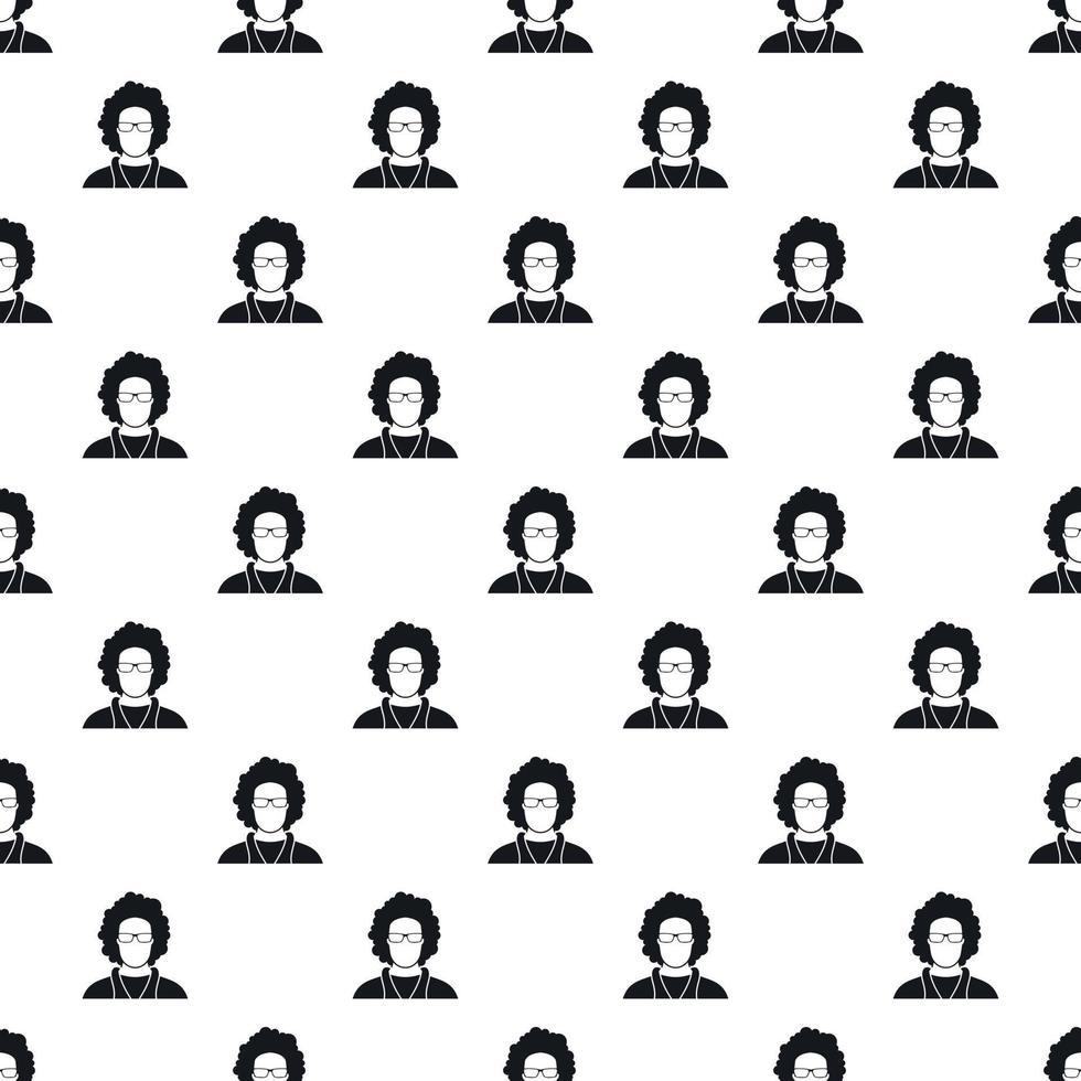 Male afro avatar pattern, simple style vector