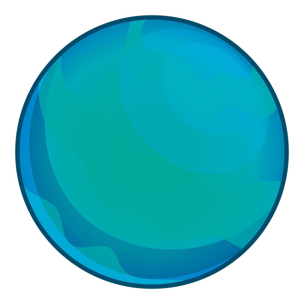 Neptune planet icon, cartoon style vector