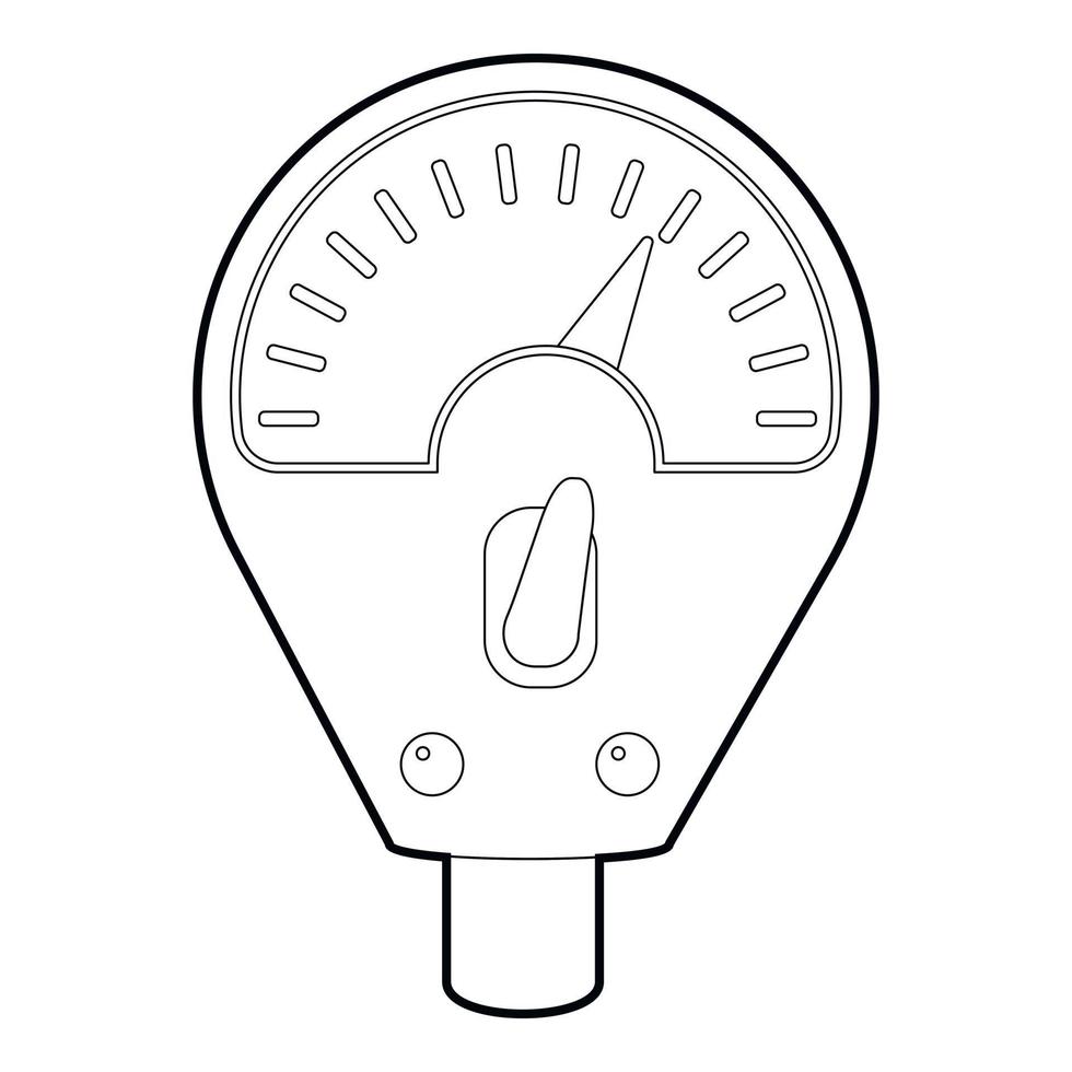 Parking meter icon, isometric 3d style vector