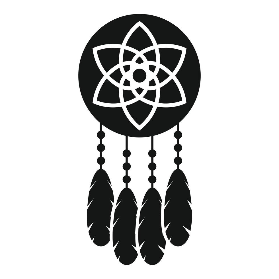 Love dream catcher icon simple vector. Indian native vector