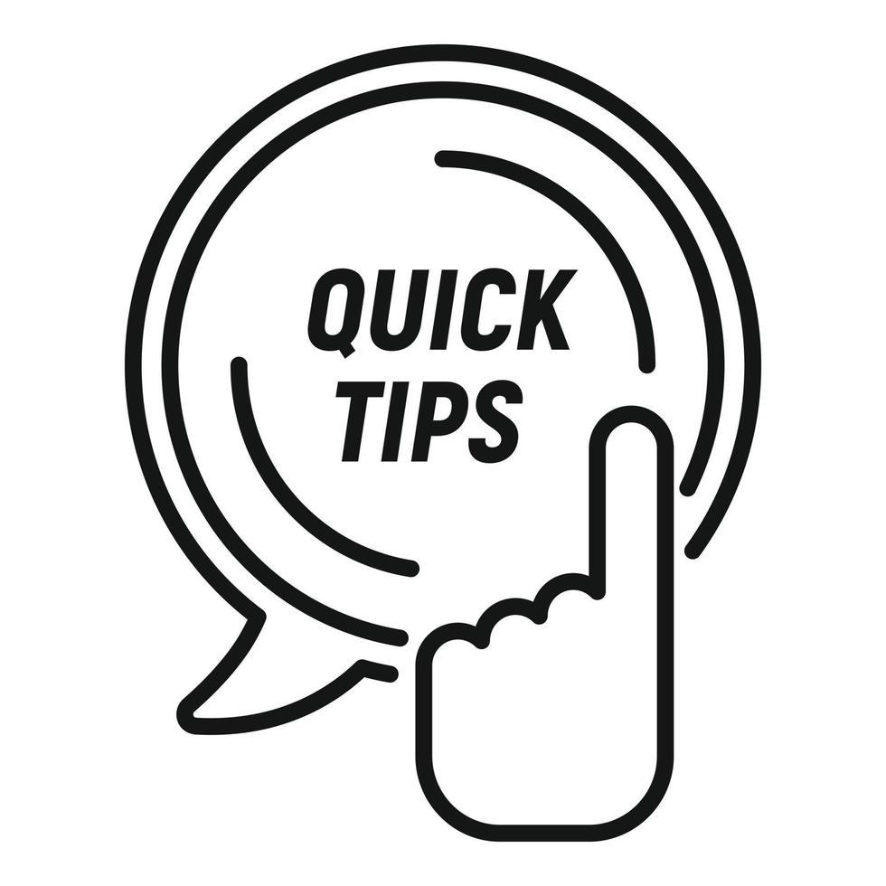 Advice tip icon outline vector. Quick idea vector