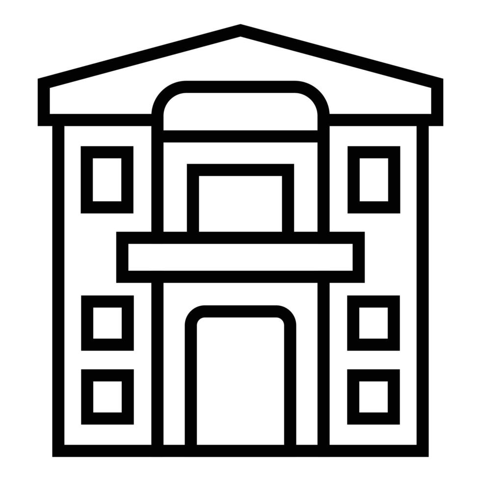 Manor house icon outline vector. Home cottage vector