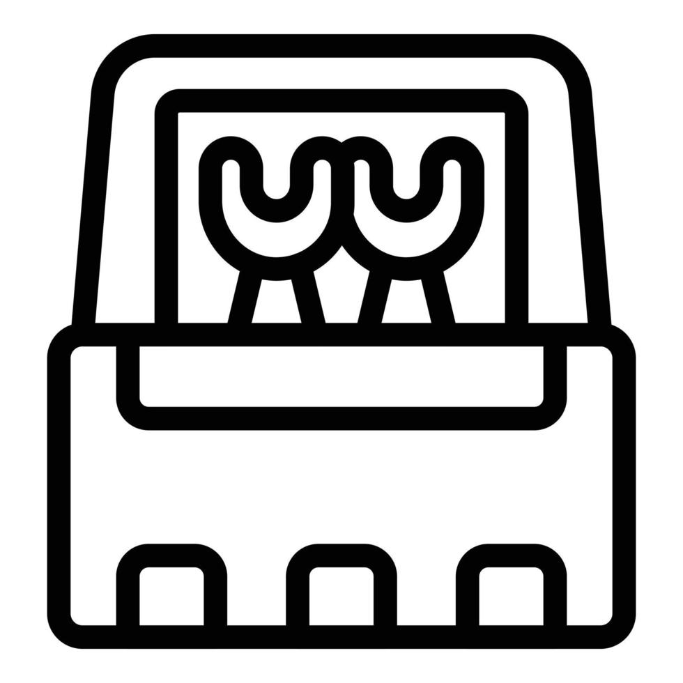 Construction toolbox icon outline vector. Tool box vector