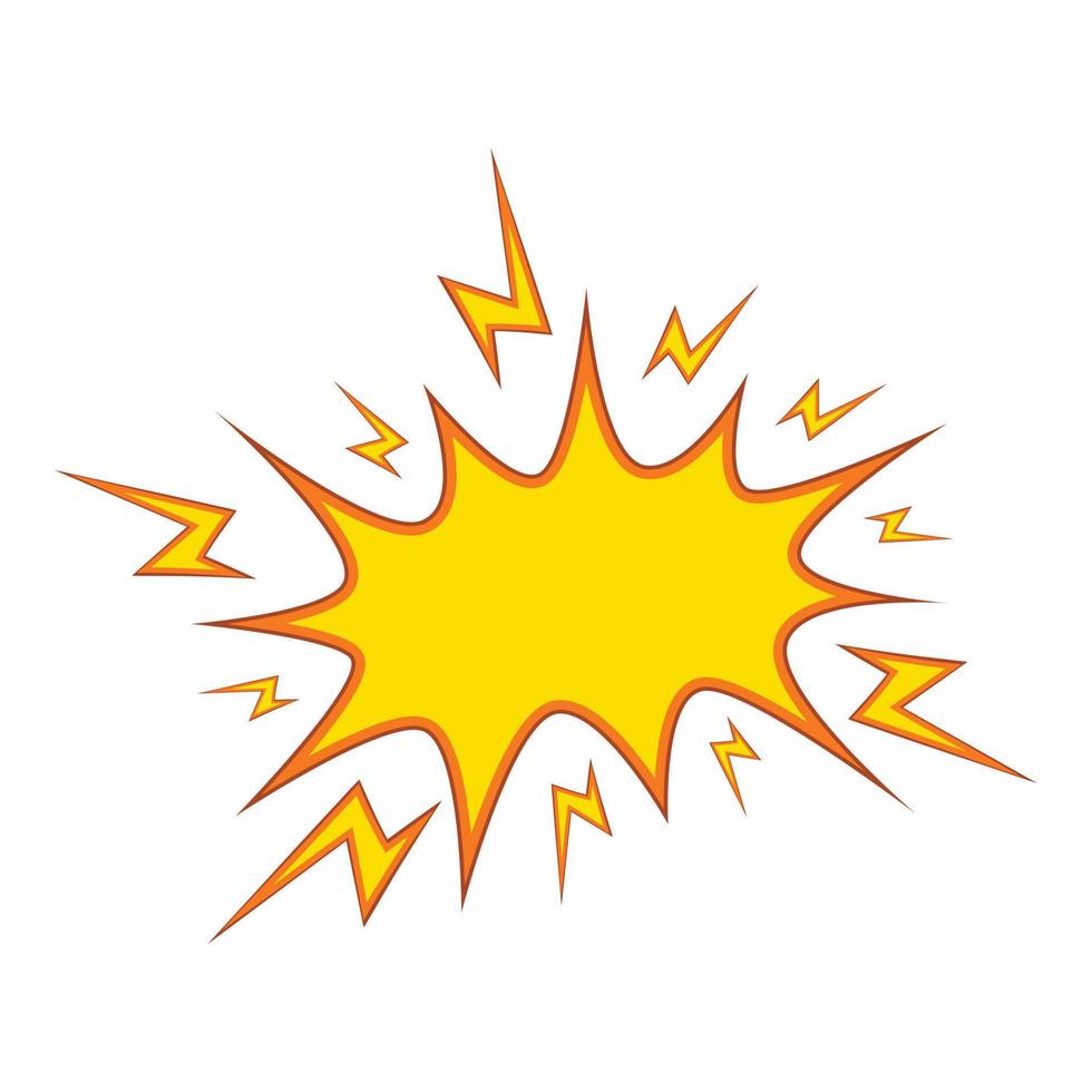 Boom process icon, cartoon style vector