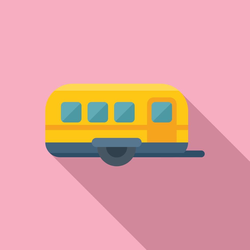 Motorhome tent icon flat vector. Car camper vector