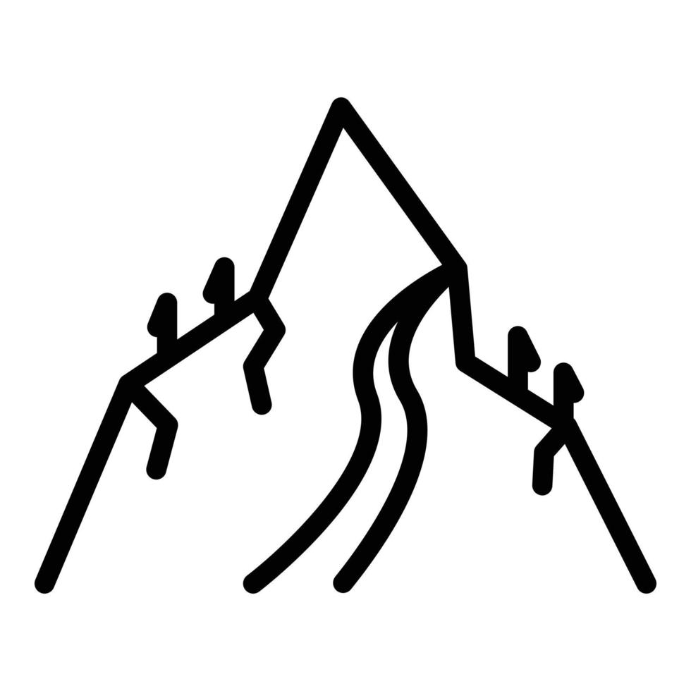 Moutains tourism icon outline vector. Eco nature vector