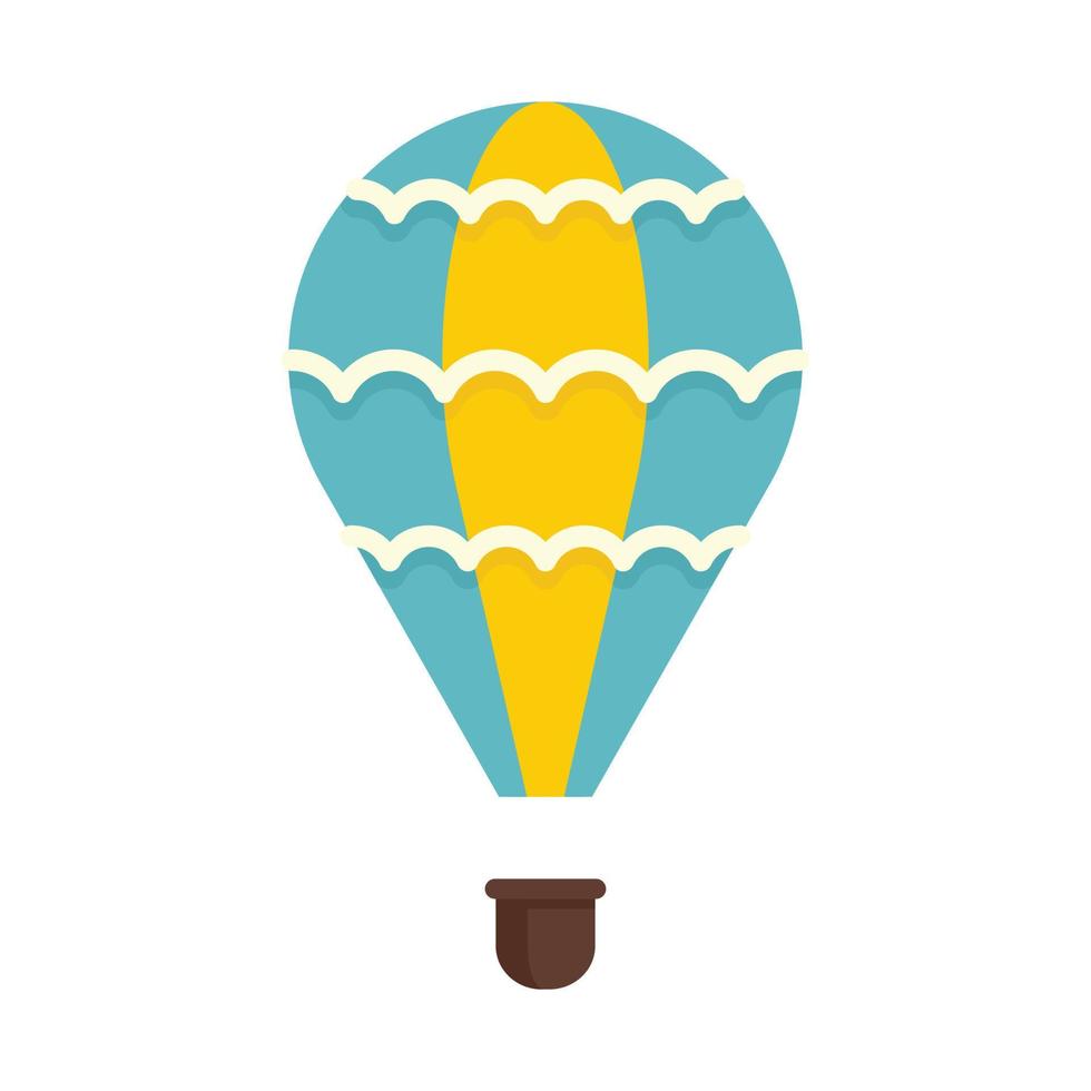 Hot air balloon icon flat isolated vector