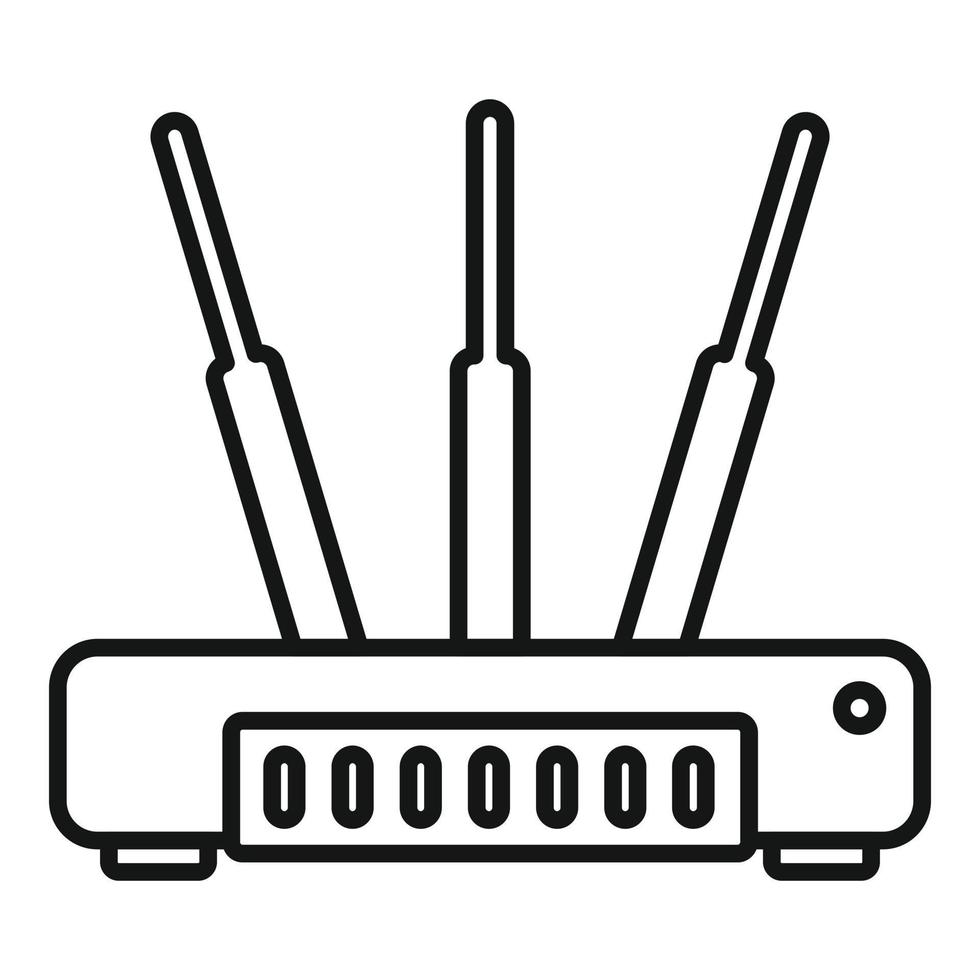 Computer modem icon outline vector. Wifi router vector