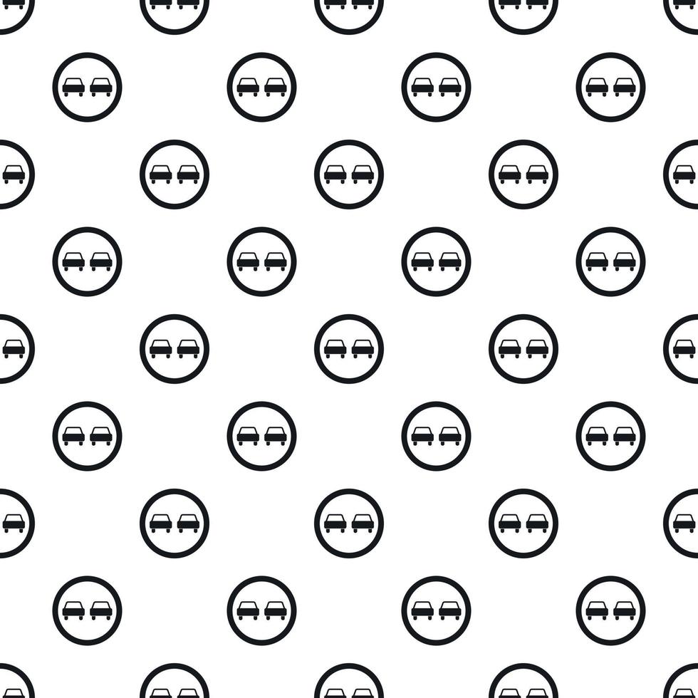Sign overtaking pattern, simple style vector