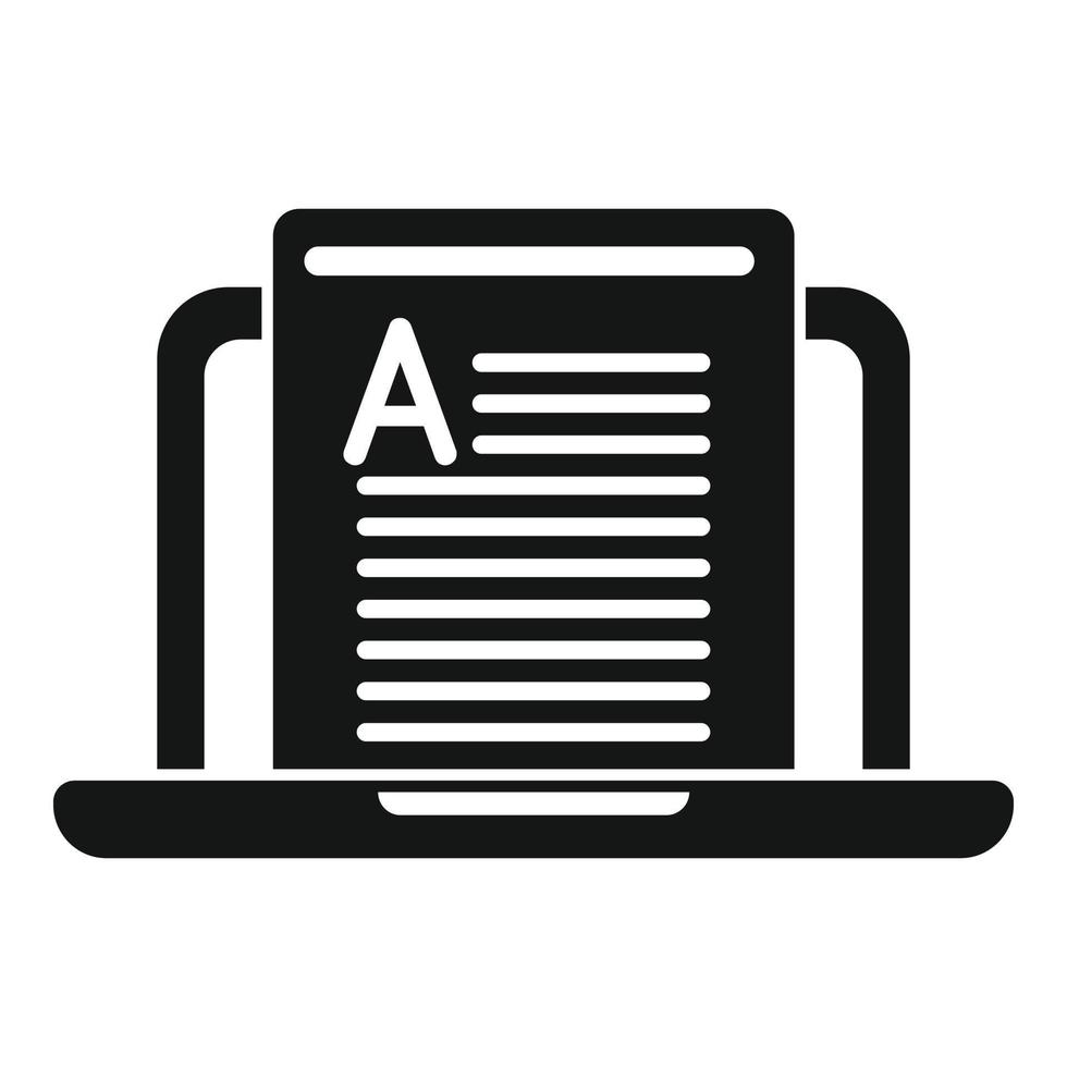Library ebook icon simple vector. Digital education 14987579 Vector Art ...