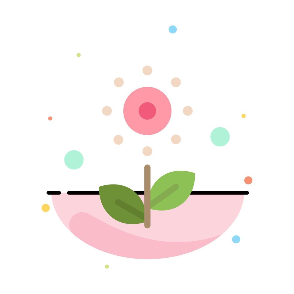 flor planta rosa primavera resumen color plano icono plantilla vector
