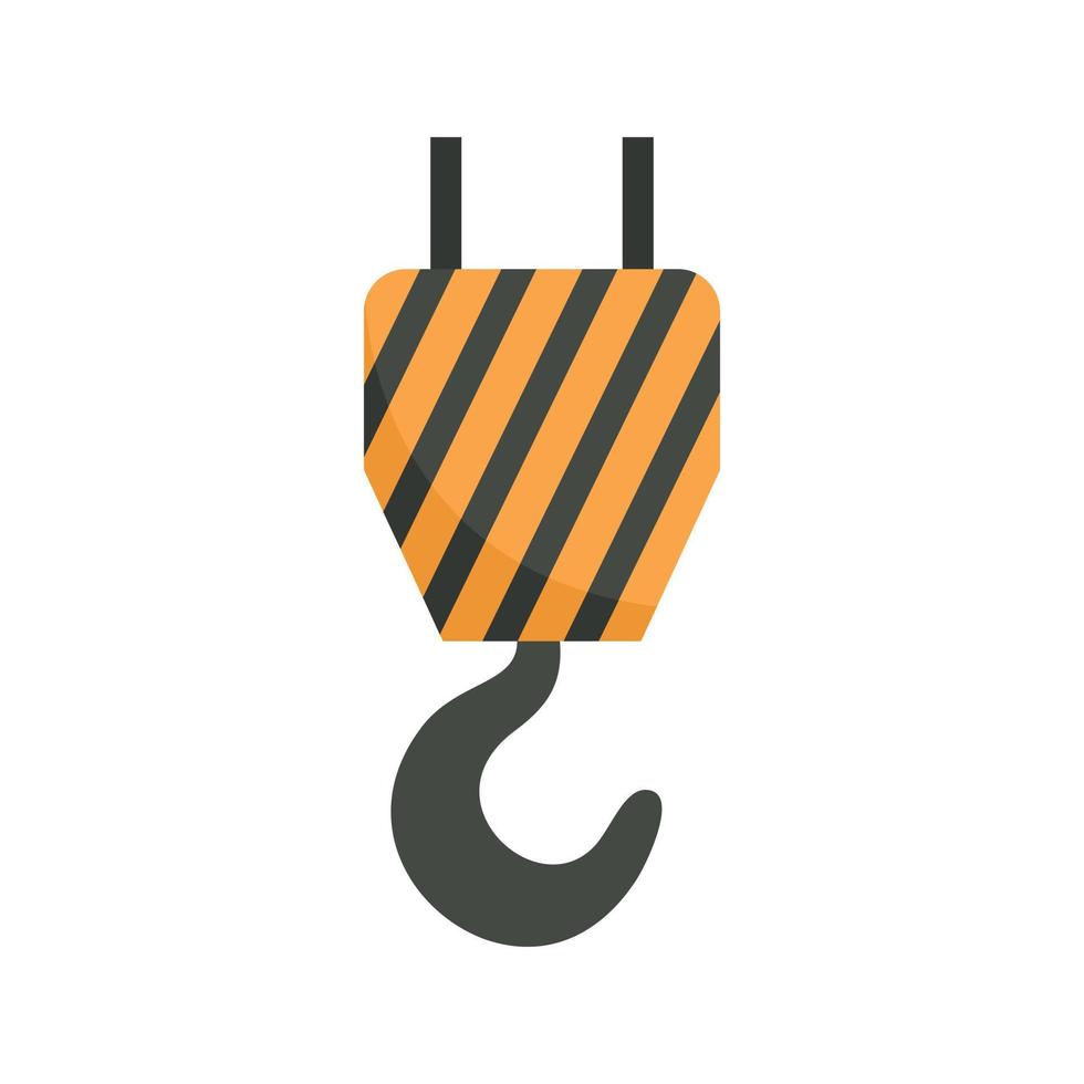 Aircraft repair crane hook icon flat isolated vector