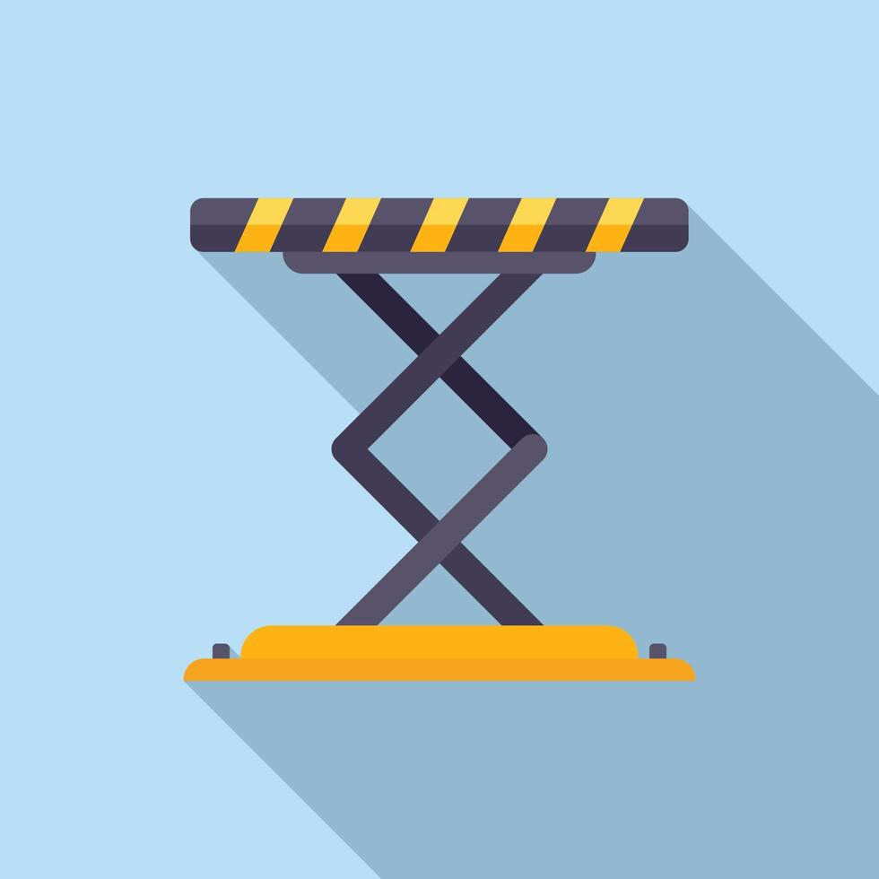 Car lift ramp icon flat vector. Garage repair vector