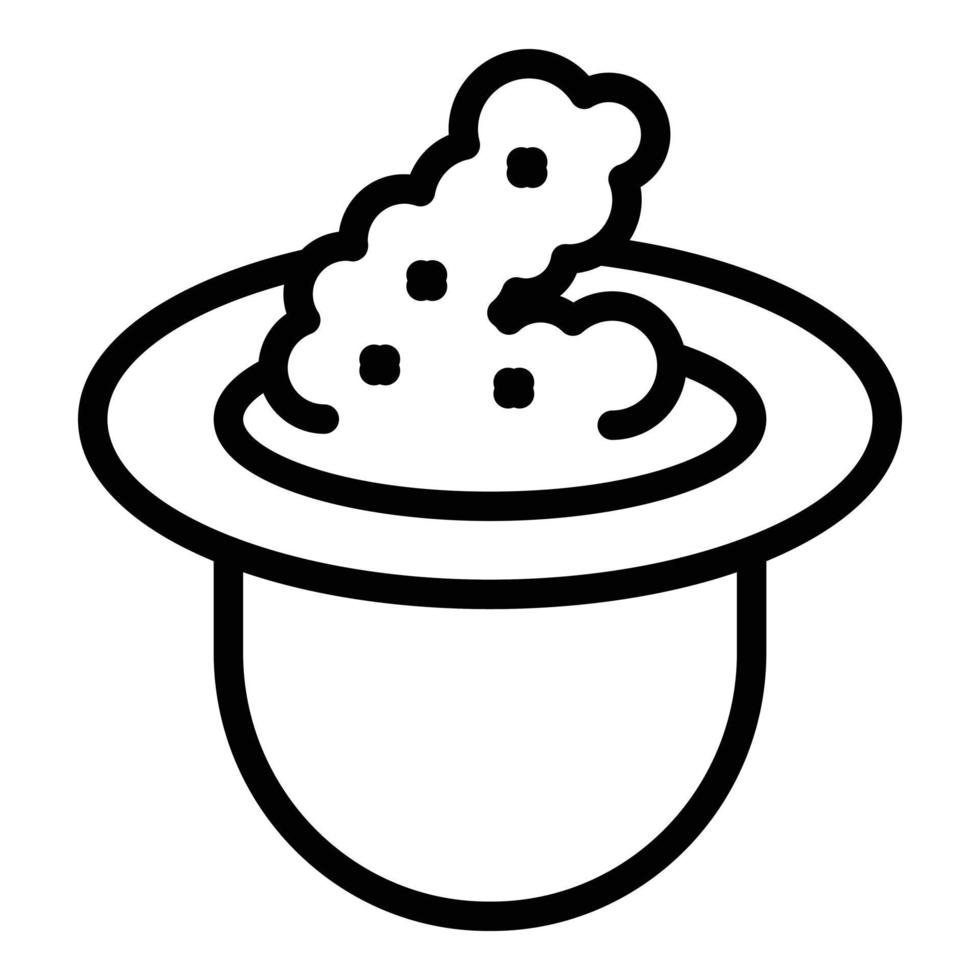 Top hat show icon outline vector. Wizard trick vector