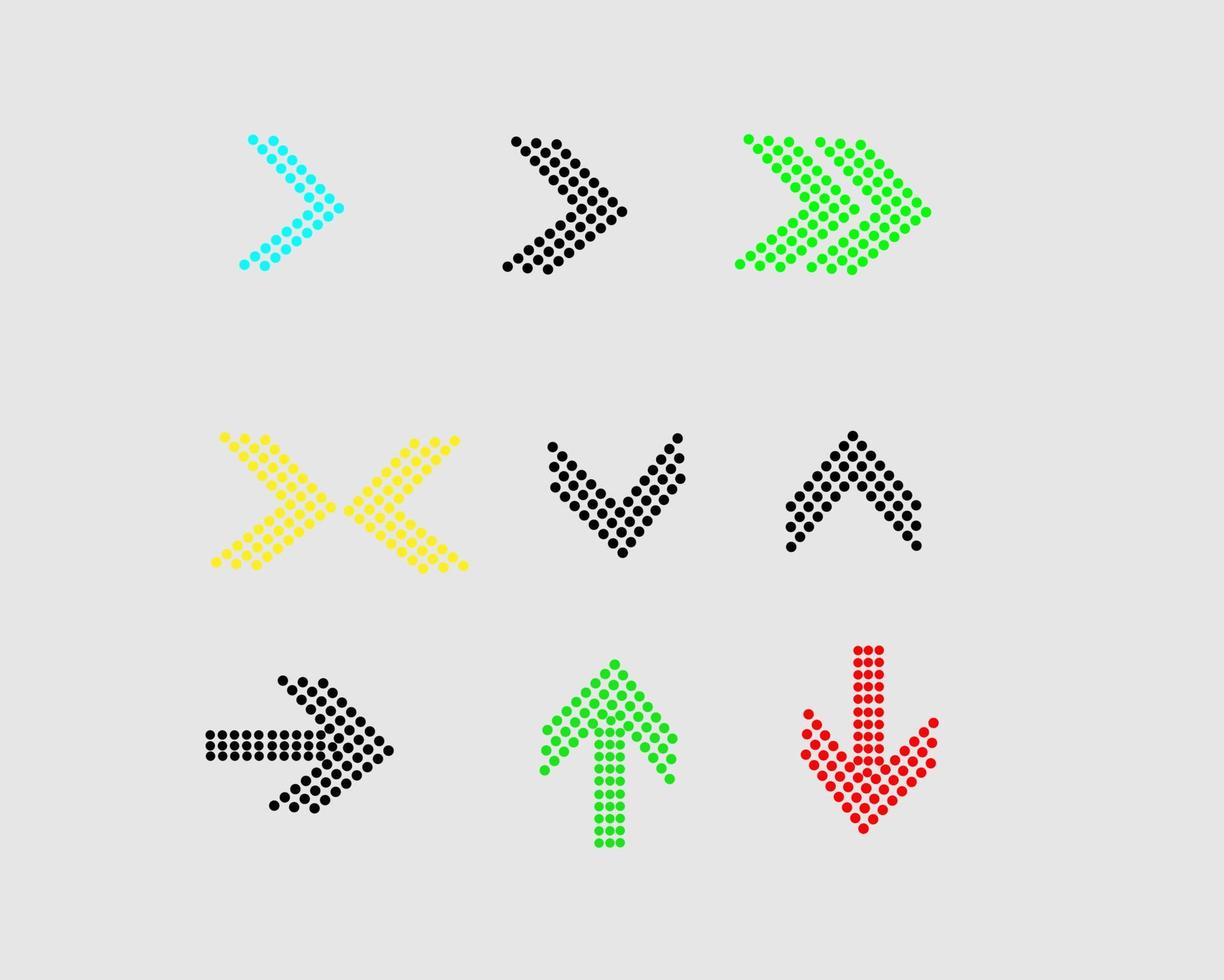 modern all arrow design set. vector